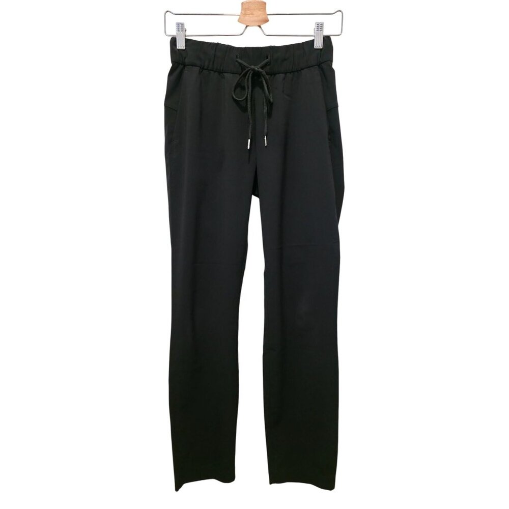 Lululemon On The Fly Athleisure 7/8 Black Pant Jogger Women's Sz 2 - Picture 1 of 9